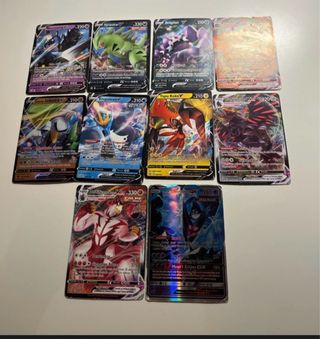 Lote de cartas Pokémon V, VMAX y GX
