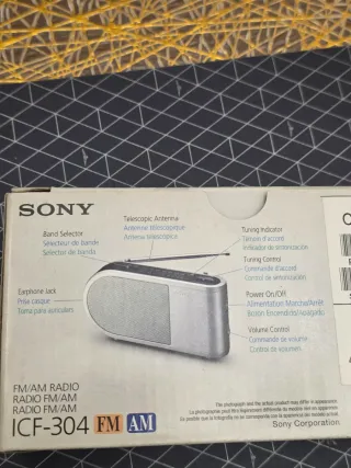 Radio Sony ICF-304 FM/AM Portátil