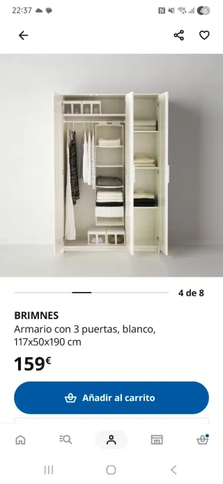 Armario BRIMNES 3 puertas blanco