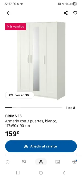 Armario BRIMNES 3 puertas blanco