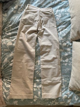 Pantalones de pana anchos beige Marca Brownie