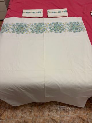 Lençol de Casal Algodão Faixa Florida 198x280
