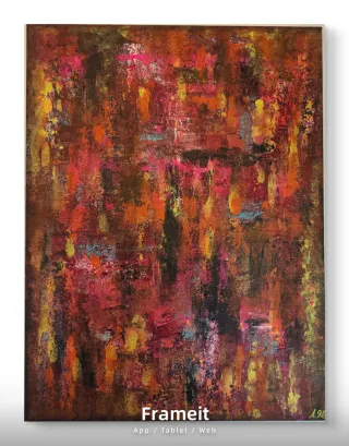 Cuadro abstracto pintado a mano