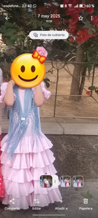 Traje de flamenca niña talla 2-4