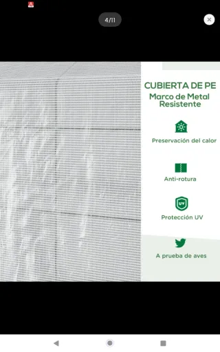 Invernadero Vivero Jardín 4 Estantes