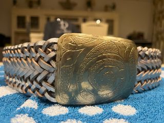 Cinturón Gerard Darel trenzado hebilla dorada