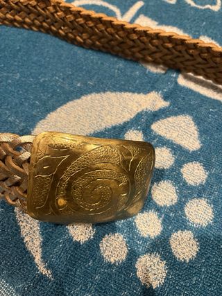 Cinturón Gerard Darel trenzado hebilla dorada