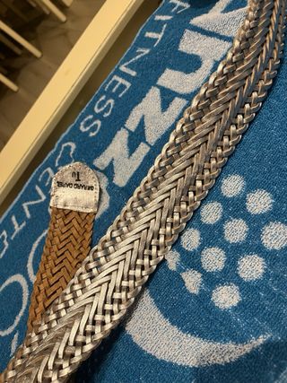 Cinturón Gerard Darel trenzado hebilla dorada