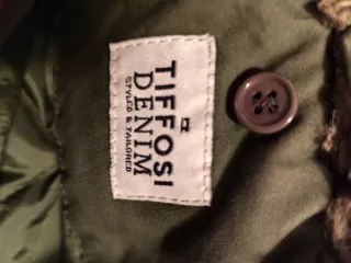 Parka niña Tiffosi verde con capucha 10 años aprox