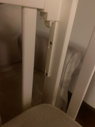 Cuna de madera blanca regulable