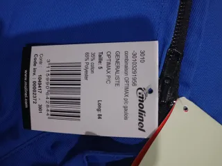 Mono de trabajo MOLINEL Talla XXL