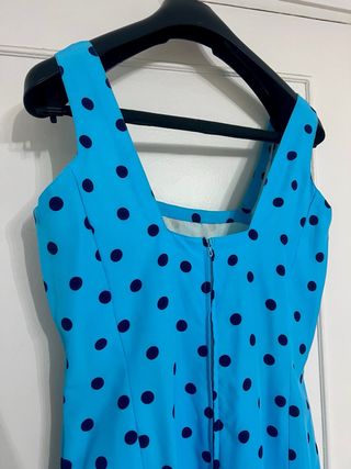 Traje de gitana azul con lunares