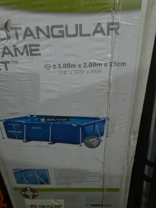 Piscina Rectangular Intex 3x2x0.75m