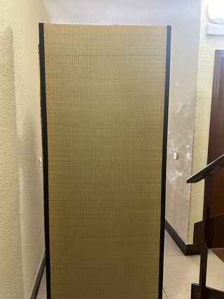2 planchas de tatami de bambú y tela