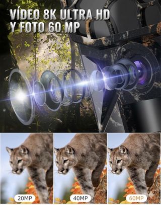 Cámara Solar 8K 60MP WiFi. PRECINTADA