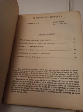 el orden del universo
