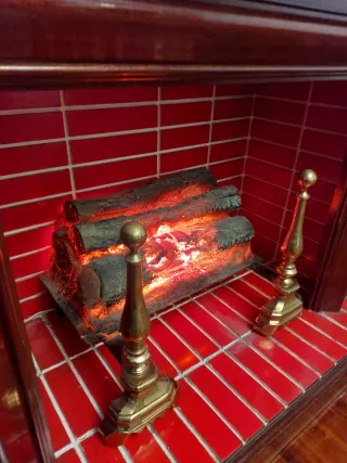 Chimenea decorativa + 2 soportes