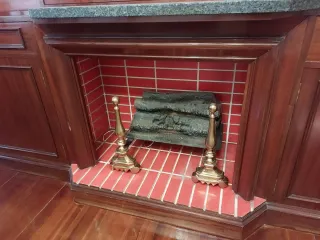 Chimenea decorativa + 2 soportes