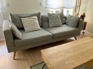 Sofá 3 plazas gris claro escandinavo - Brooke