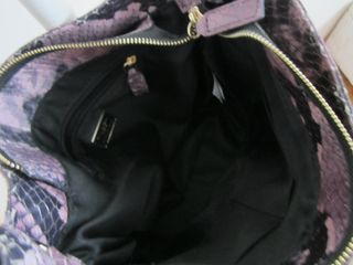 Bolso Tosca Blu Piel Serpiente Morado