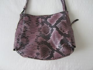 Bolso Tosca Blu Piel Serpiente Morado