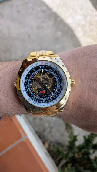 Orologio Uomo Automatico ZCC 49mm Oro Nero