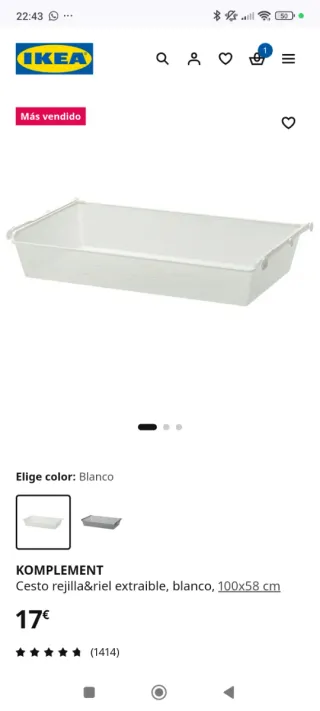 Cestos rejilla organizador armario metal