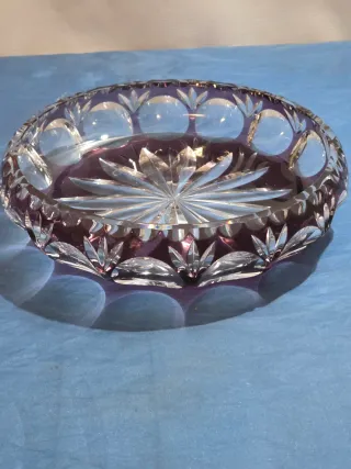 Centrotavola Cristallo Boemia Vintage Viola