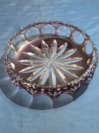 Centrotavola Cristallo Boemia Vintage Viola