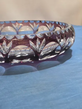 Centrotavola Cristallo Boemia Vintage Viola