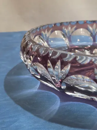 Centrotavola Cristallo Boemia Vintage Viola