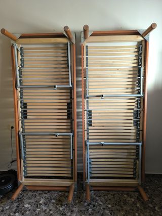 2 Somieres de láminas 190x75 con patas