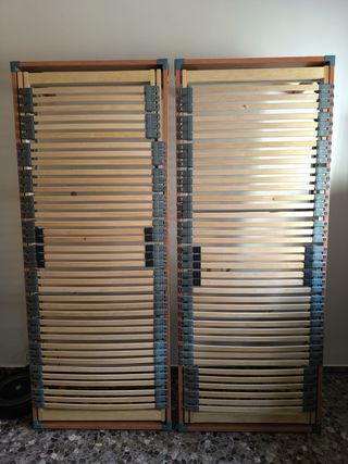 2 Somieres de láminas 190x75 con patas