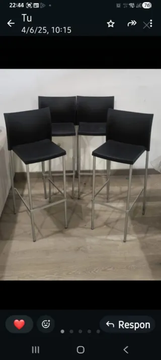 Taburetes altos negros