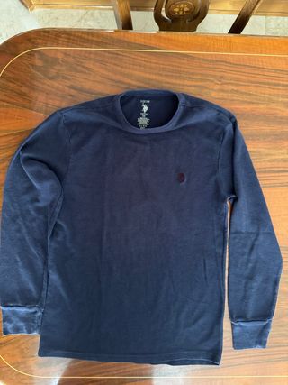 Polo U.S. Jersey Manga Larga Talla M azul marino