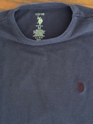 Polo U.S. Jersey Manga Larga Talla M azul marino