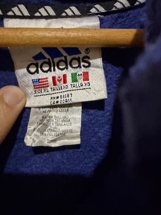 Forro polar Adidas azul talla XL retro vintage