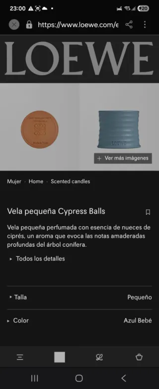 Vela pequeña Cypress Balls Azul