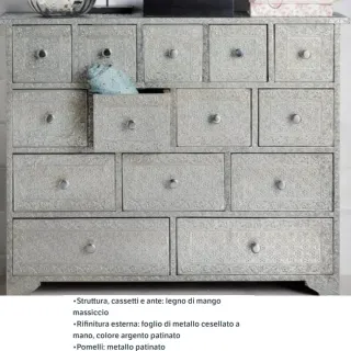 Cassettiera Maison du Monde legno e metallo