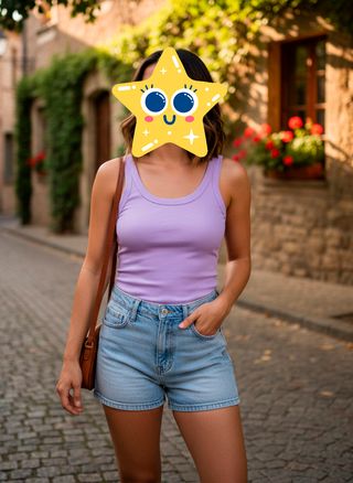 Camiseta tirantes lila cómoda