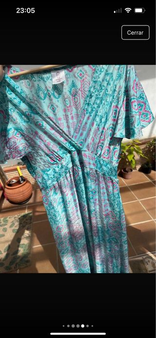 Vestido elástico estampado talla L