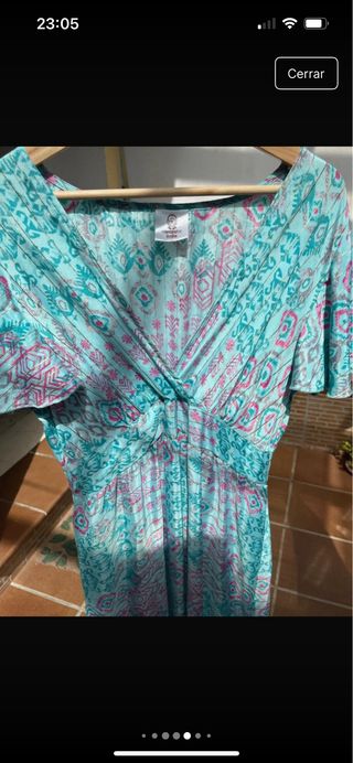 Vestido elástico estampado talla L