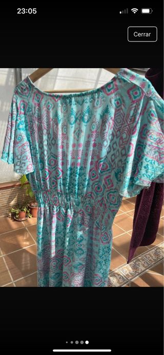 Vestido elástico estampado talla L