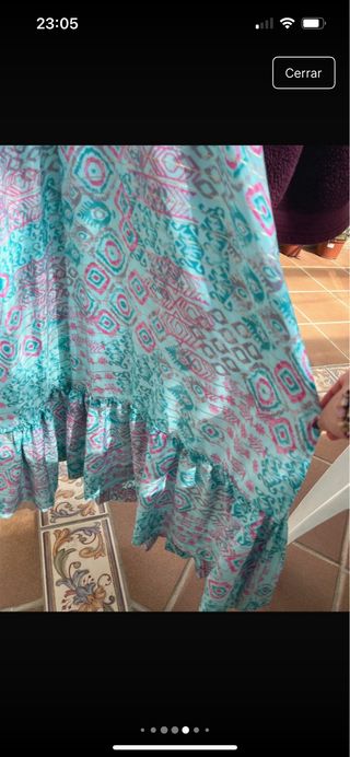 Vestido elástico estampado talla L