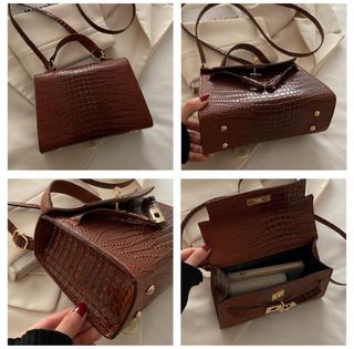 Bolso estilo Kelly Beige/Marrón