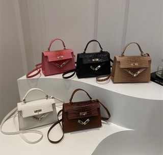 Bolso estilo Kelly Beige/Marrón