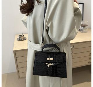 Bolso estilo Kelly Beige/Marrón