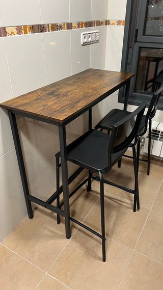 URGE Mesa alta cocina con 2 taburetes