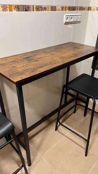 URGE Mesa alta cocina con 2 taburetes