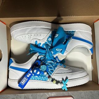Nike Air Force 1 Custom Bandana Azzurra – Nuove –